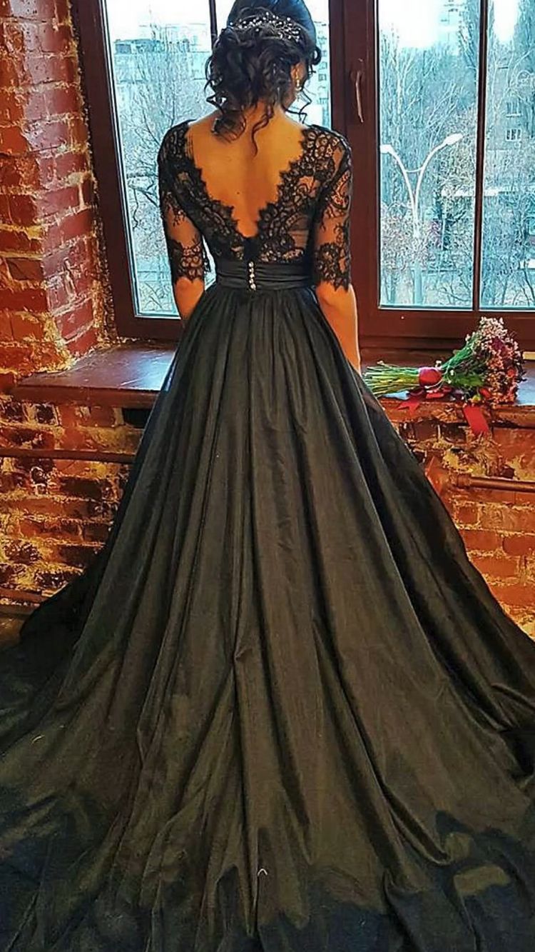 Trending black wedding dresses ideas and design