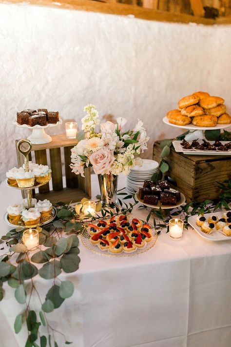 soft, romantic and rustic wedding desert table ideas 