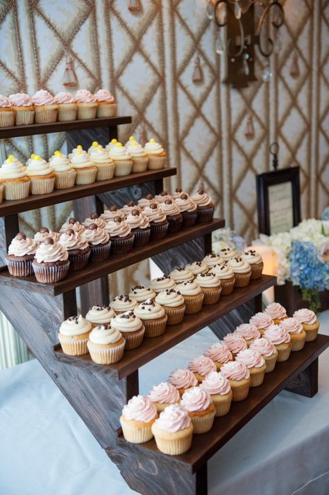 rustic cake wedding dessert bar display 