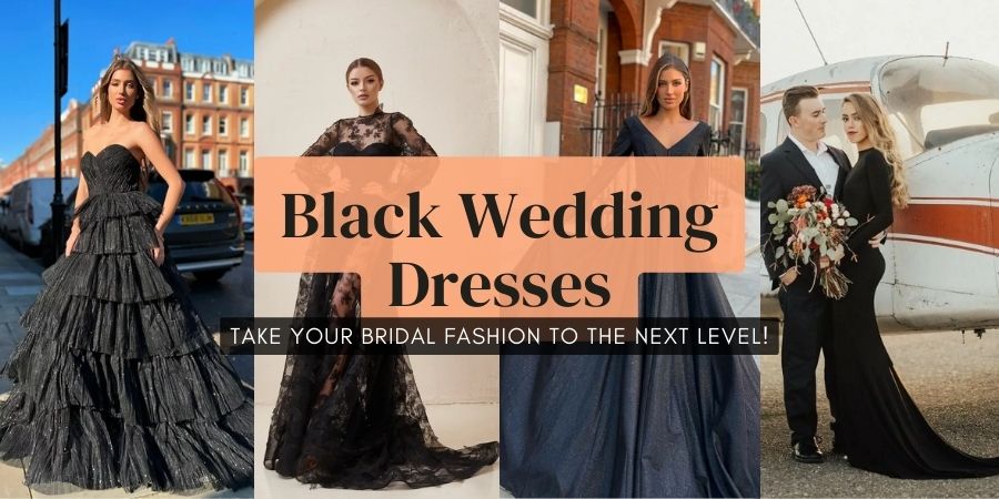 top trendy black wedding dresses ideas