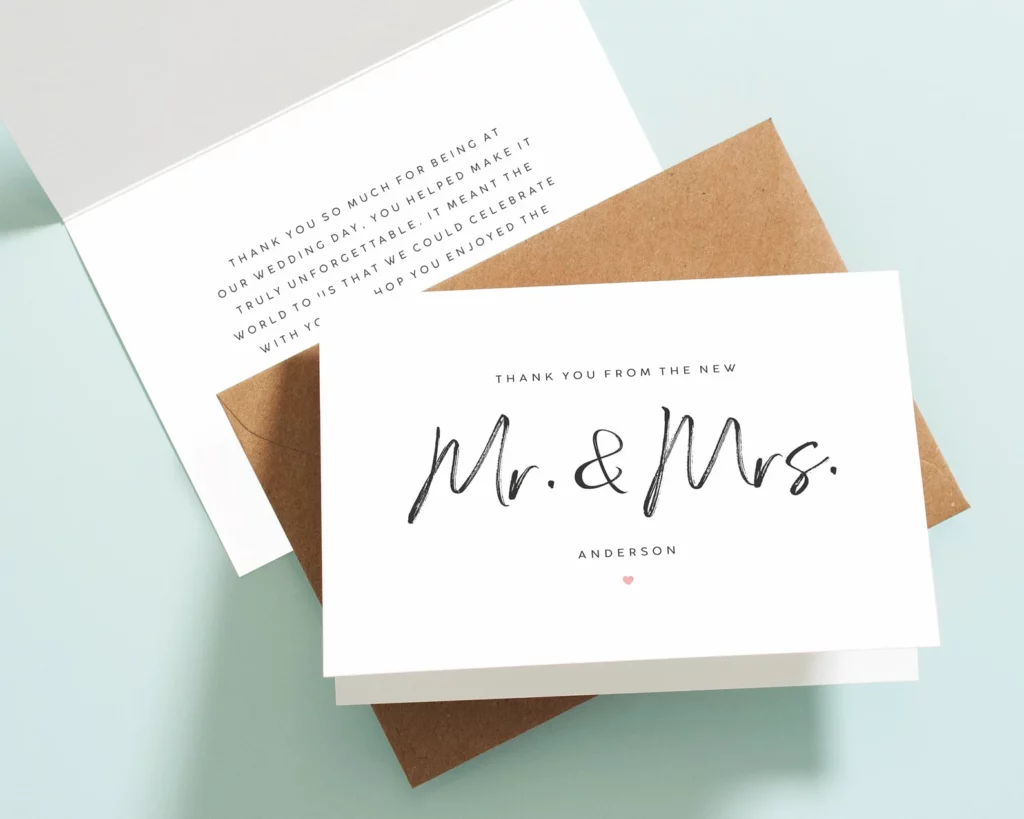 Outstanding Thank You Cards for Weddings to Express Your Appreciation13