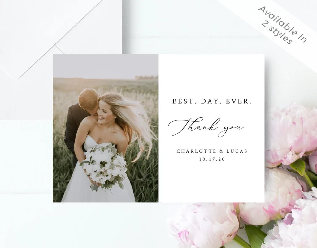 Outstanding Thank You Cards for Weddings to Express Your Appreciation20