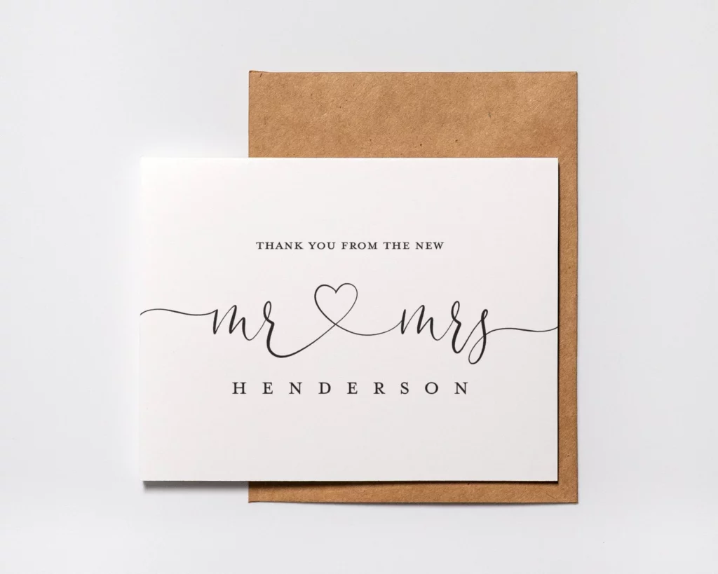 Outstanding Thank You Cards for Weddings to Express Your Appreciation22