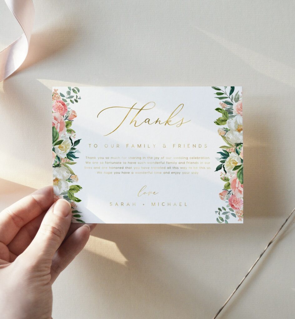 Outstanding Thank You Cards for Weddings to Express Your Appreciation25