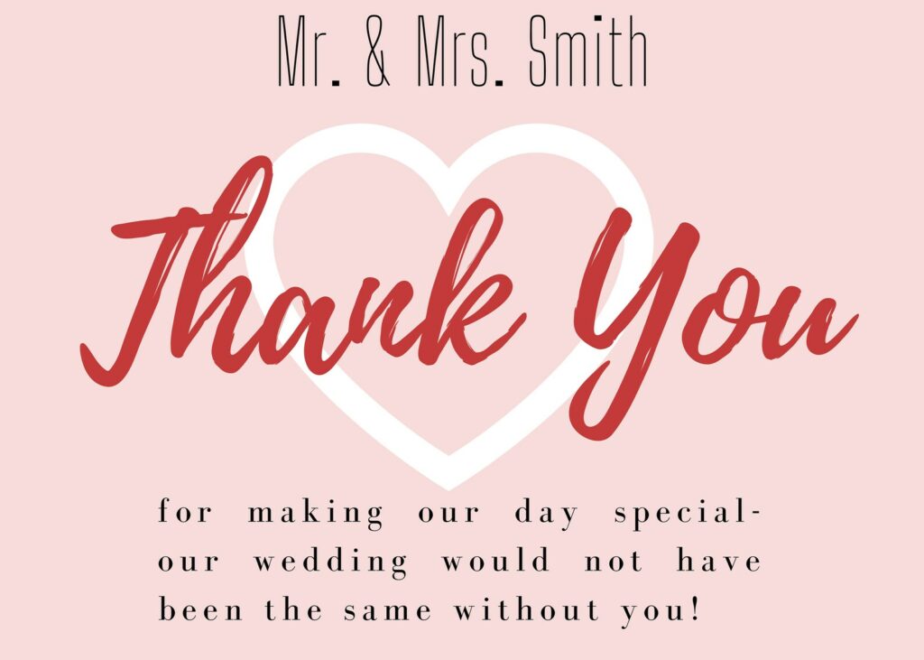 Outstanding Thank You Cards for Weddings to Express Your Appreciation4