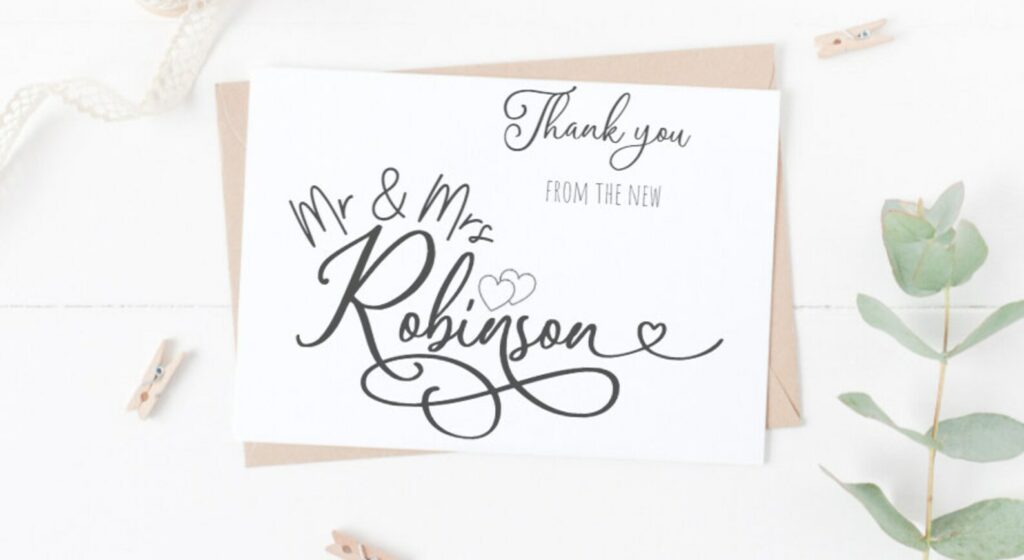 Outstanding Thank You Cards for Weddings to Express Your Appreciation5