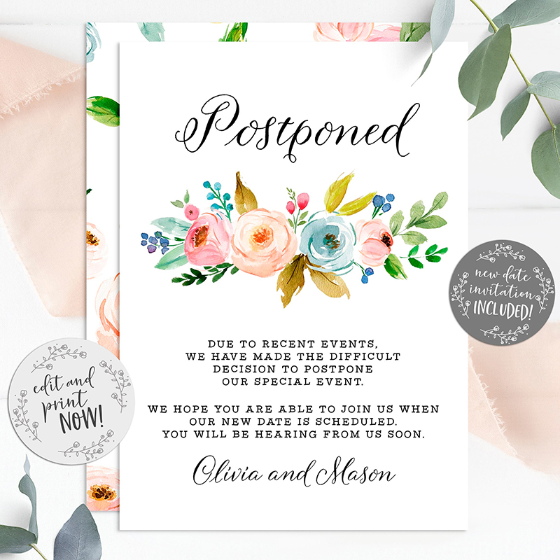 Wedding Postponement Card Ideas 15