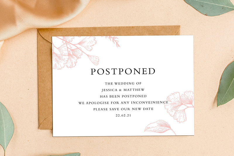 Wedding Postponement Card Ideas 18