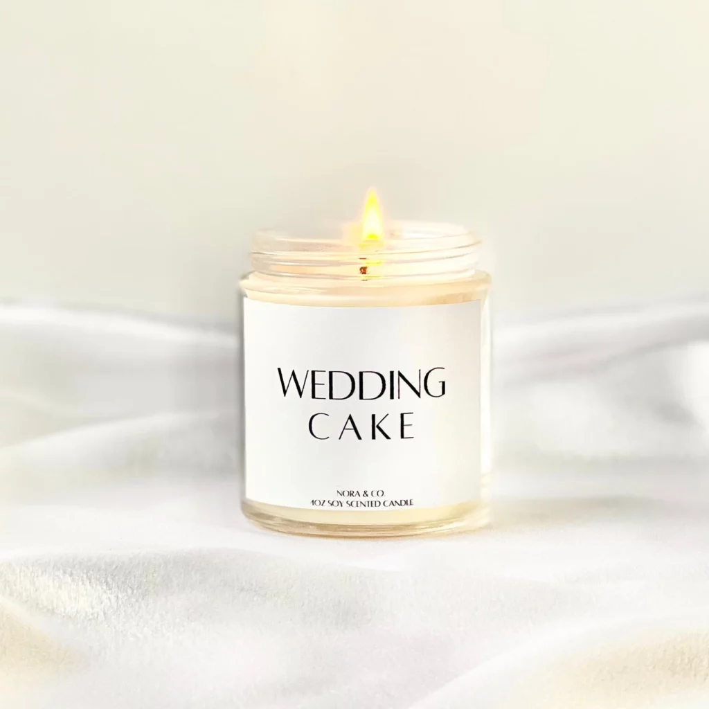 Wedding Cake Scented Candle Bachelorette Party Favors