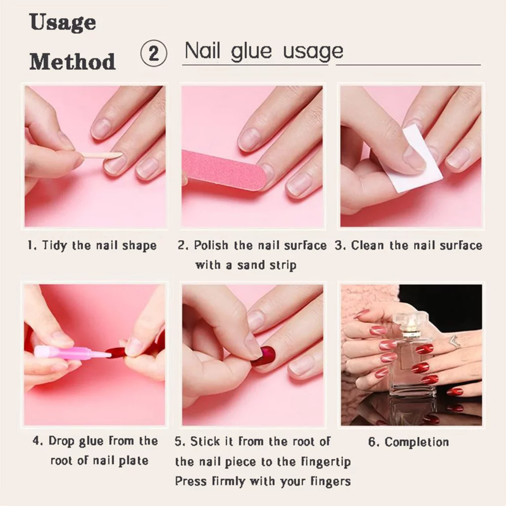 Step by step nail usage method