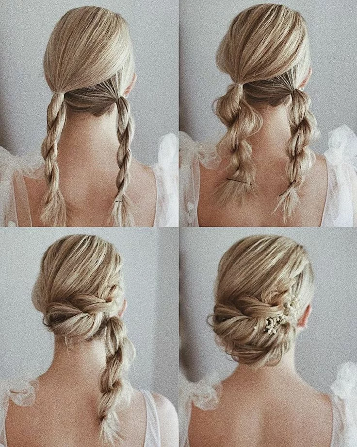 Braids twists and buns 20 easy DIY wedding hairstyles  Offbeat Wed was  Offbeat Bride