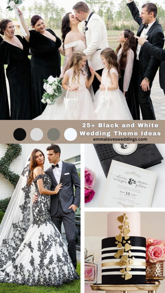 Below are 25+ Stunning Black and White Wedding Theme Ideas to look about for your special day