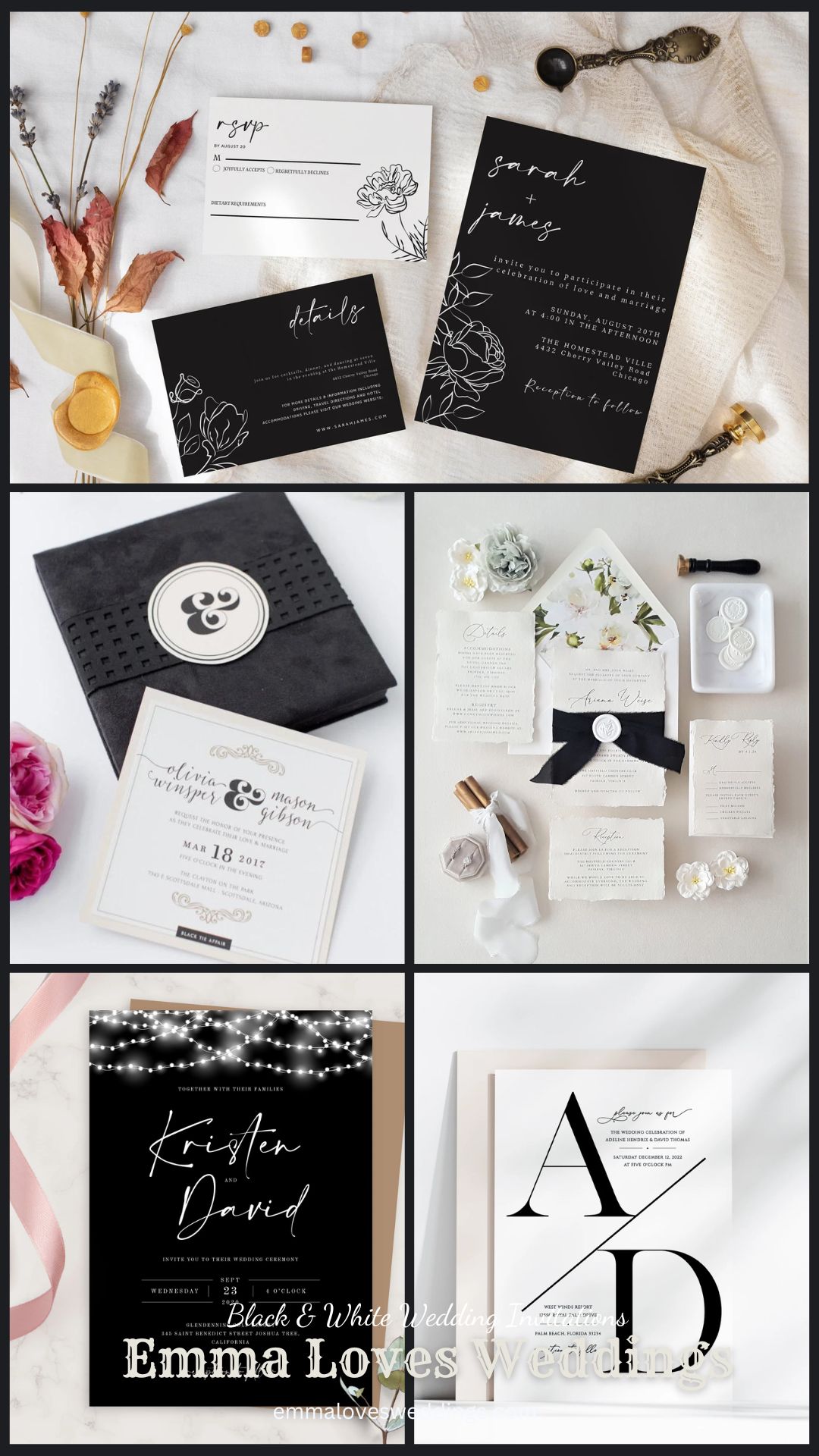 25+ Stunning Black and White Wedding Theme Ideas