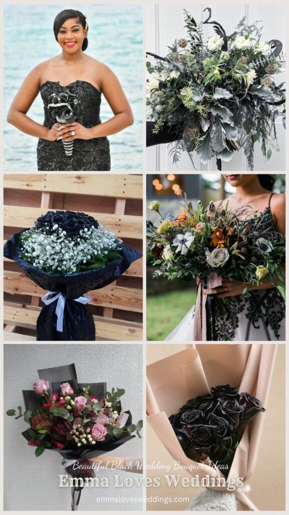 Black flowers are becoming increasingly popular as a trendy addition to bridal bouquets due to their striking appearance