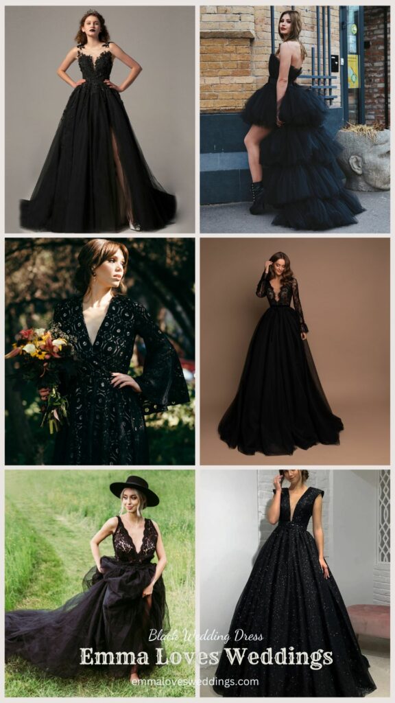 Brides who wish to highlight their amazing color palettes often choose a black wedding theme since it is classic and timeless