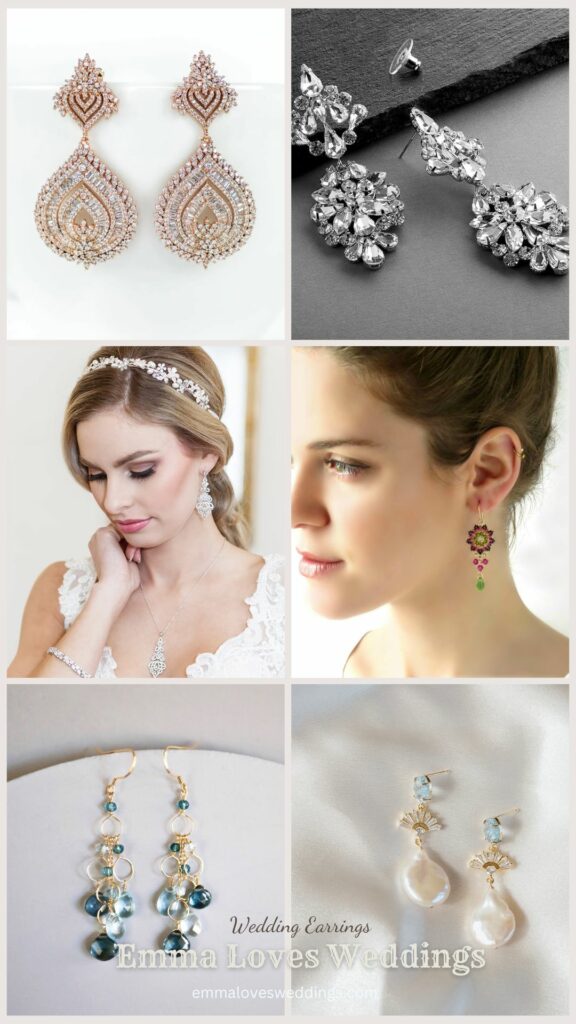 If you want to up the glamour factor during your wedding one trend to watch out for is chandelier bridal earrings