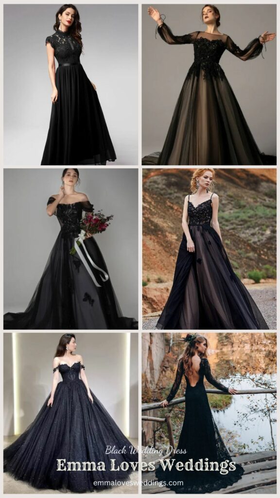 Many brides to be fantasize about finding the perfect black wedding dress