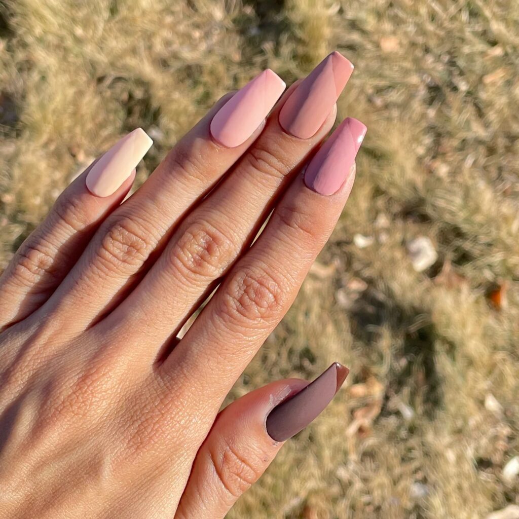 Matte ombre wedding nails are lovely no matter the shades.
