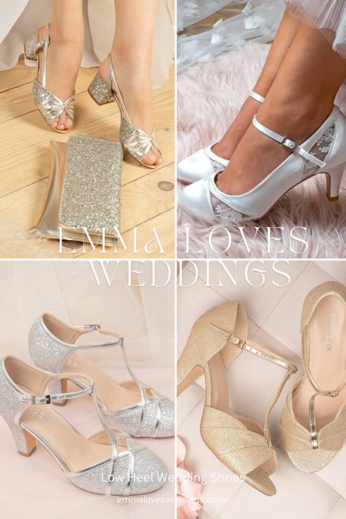 On the day of your wedding you will look very lovely if you wear these bridal low heels