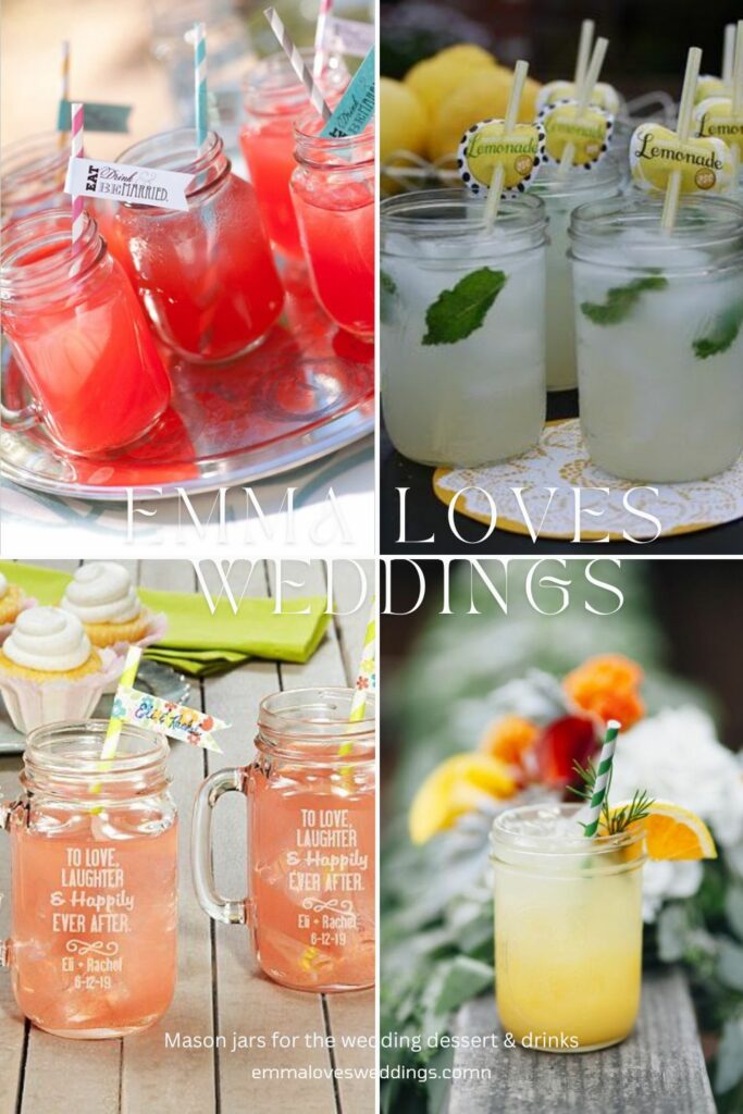 Serving drinks and desserts to guests in Mason jars is a great way to make them feel welcome