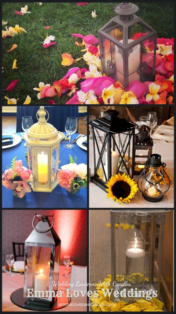 These Candle lit chic wedding lanterns are a beautiful way to decorate for the big day
