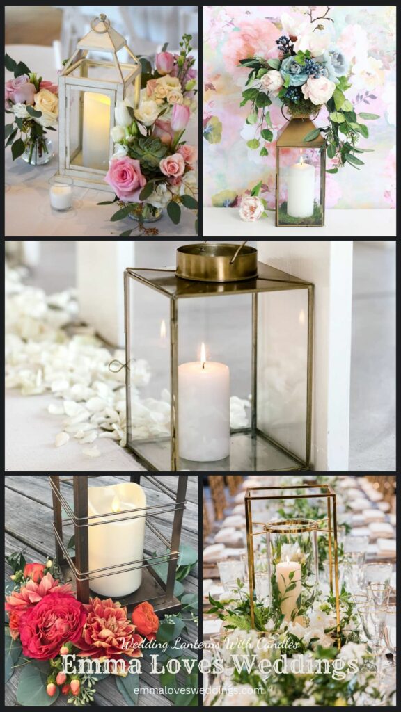 These Wedding Lanterns With Candles are a creative way to add ambience and light to your wedding and they make for lovely