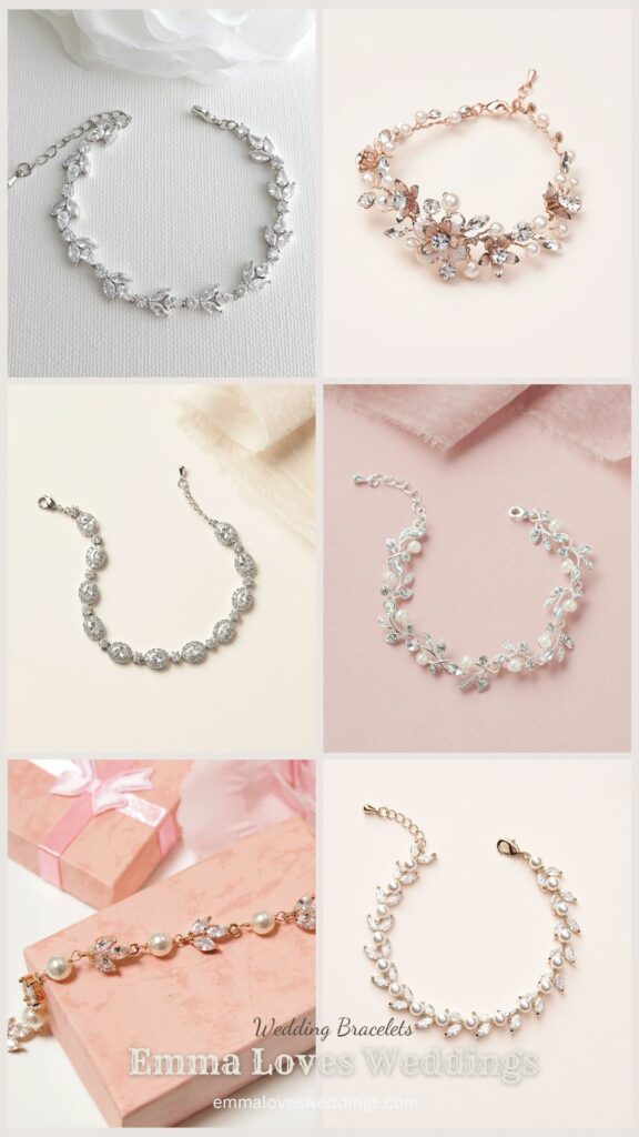 These bracelets are a great choice for brides who dont want to overdo their jewelry