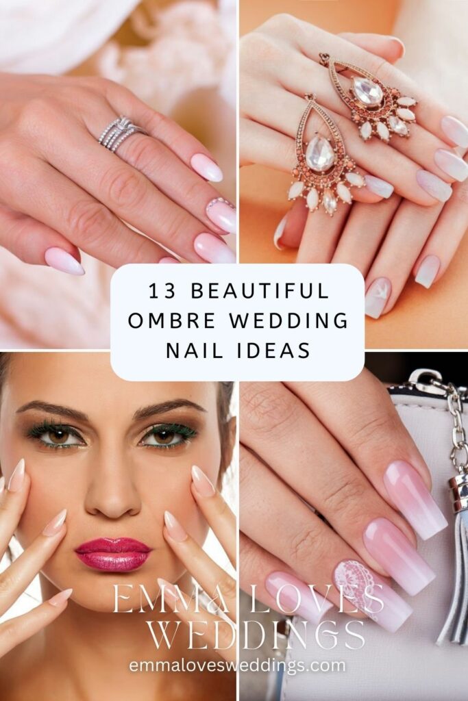 Wedding nail art with an ombre effect is timeless in its beauty.