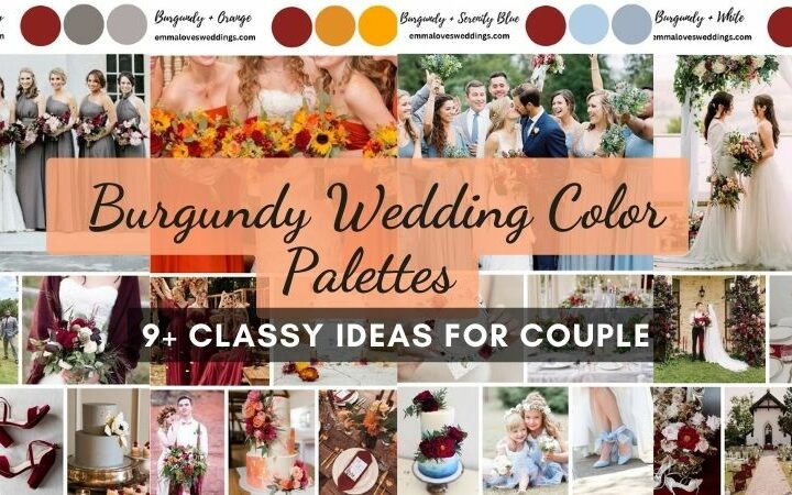 Classy Burgundy Wedding Color Palettes Ideas For