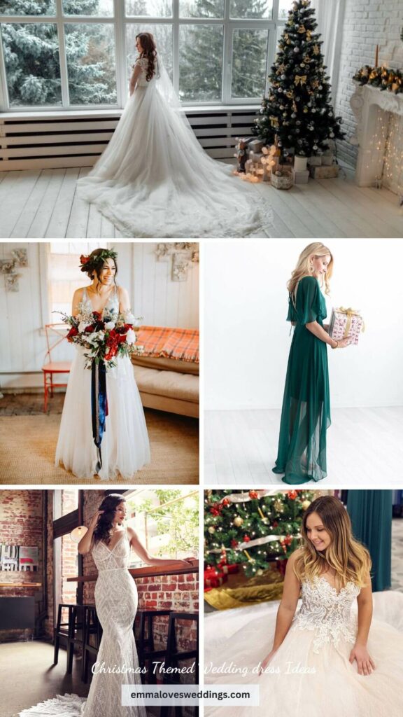 Choose one of these beautiful Christmas wedding dresses for your next winter festivities