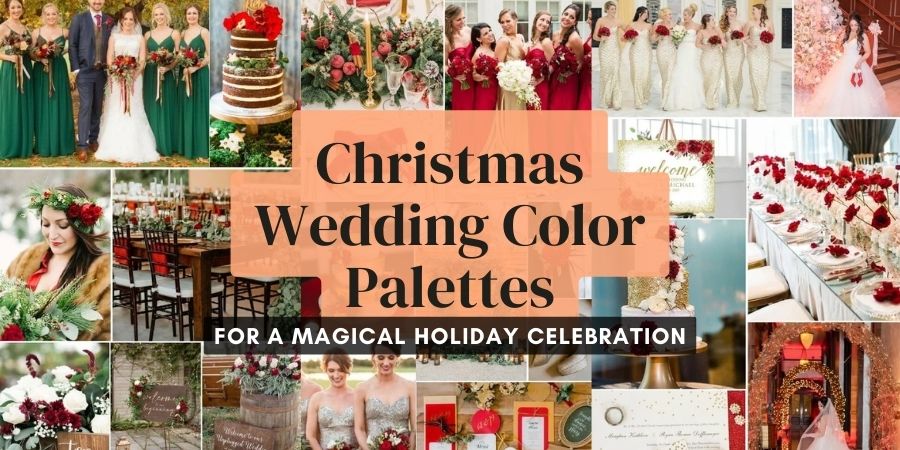 Christmas wedding color palette
