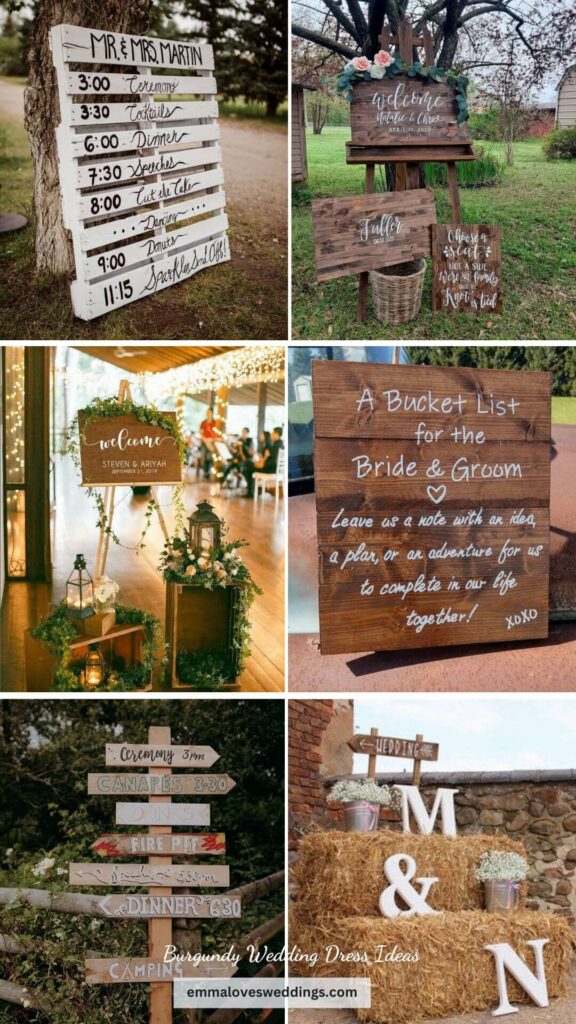 If you love the rustic country wedding style then these welcome signs are perfect for you