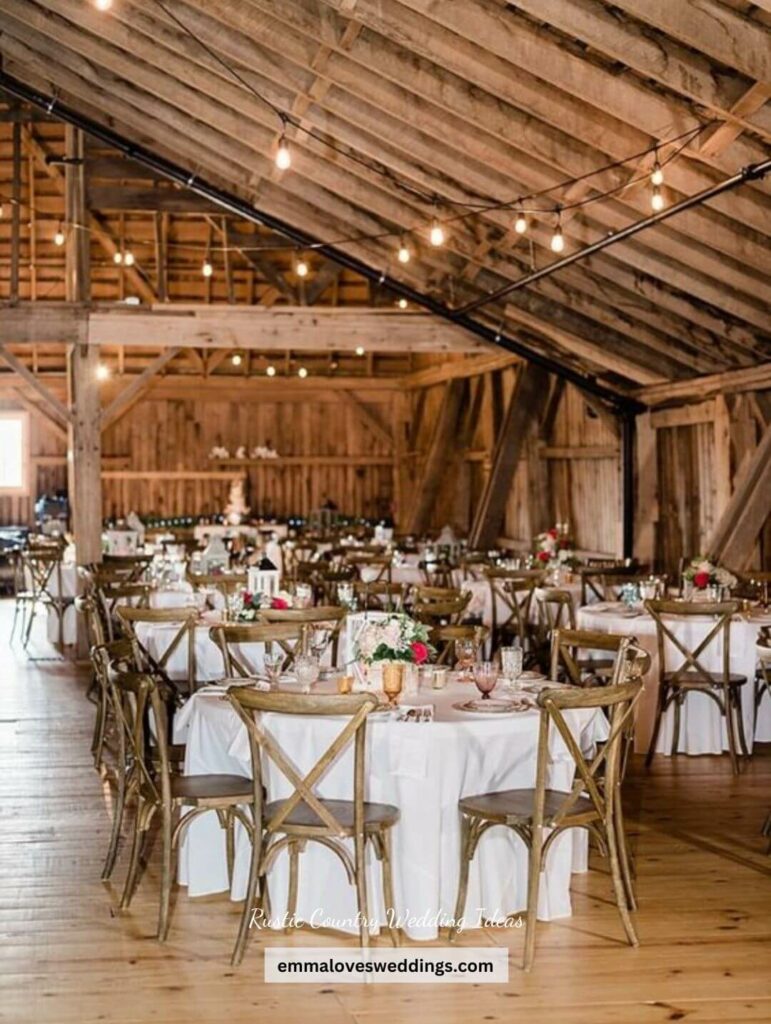 Invite your closest friends and family members to spend an unforgettable evening with you in a rustic country barn