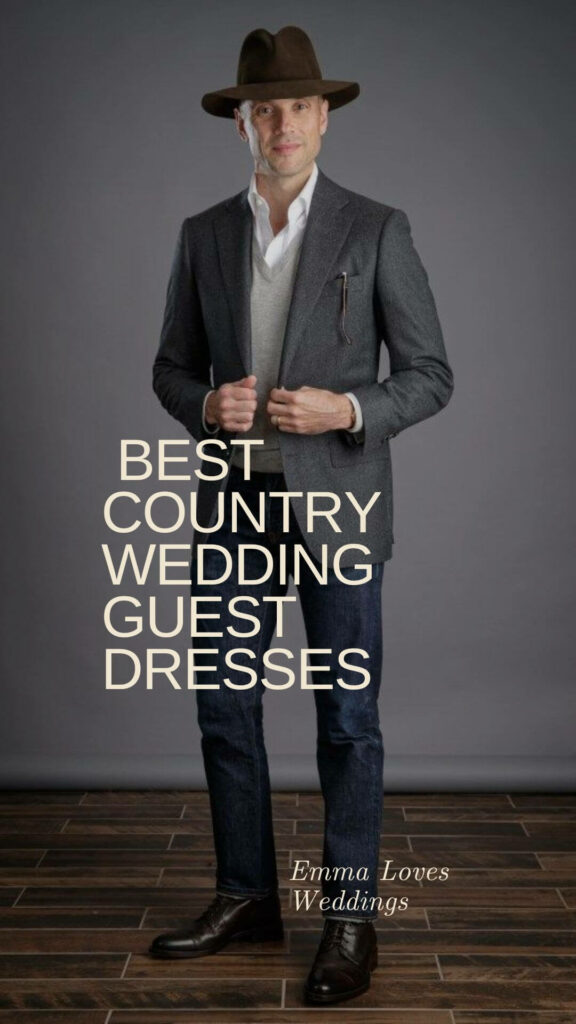 The ideal outfit for a man to wear to a country wedding guest
