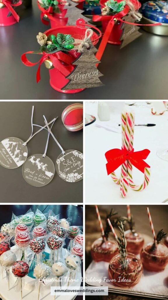 The sweetness of a wedding on Christmas is doubled by these Christmas theme wedding favors
