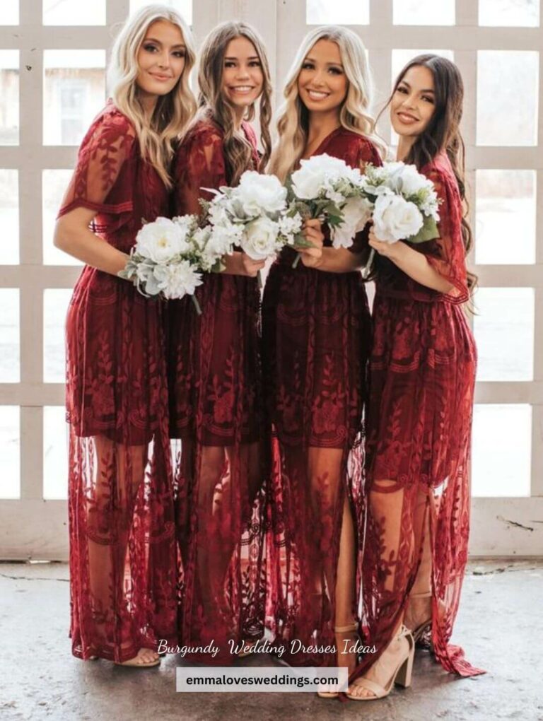 25+ Best Burgundy Wedding Dresses Ideas For Bridesmaids