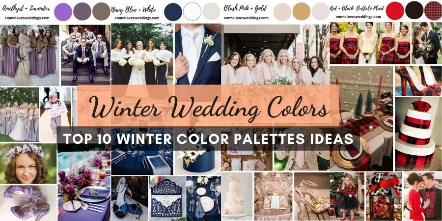 Top winter wedding colors ideas