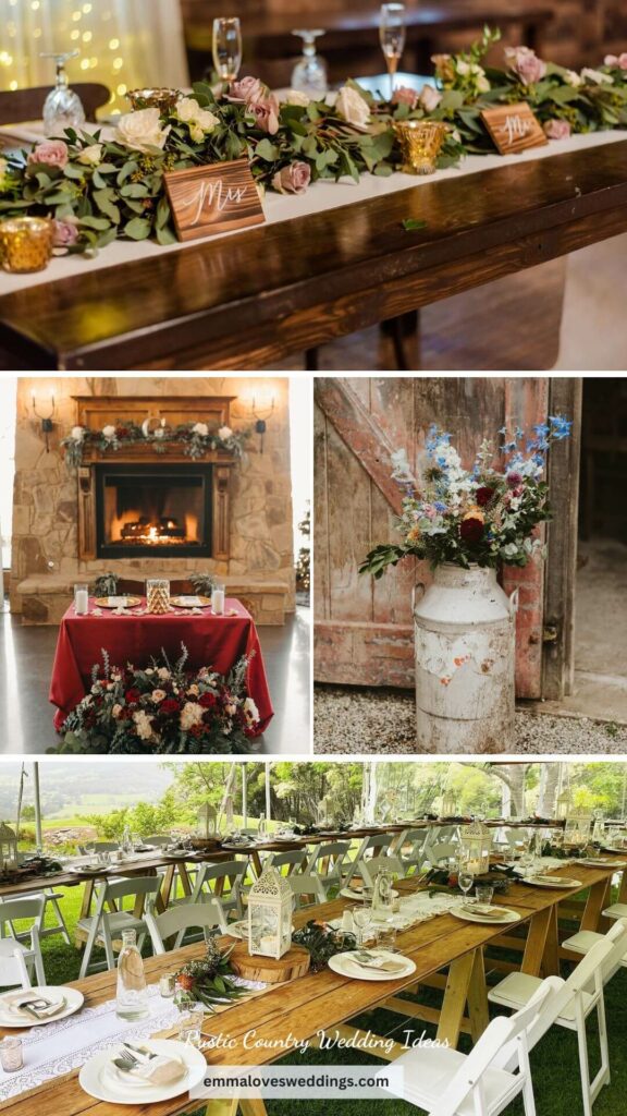 Your rustic theme wedding cannot have a proper celebration without wedding decorations.
