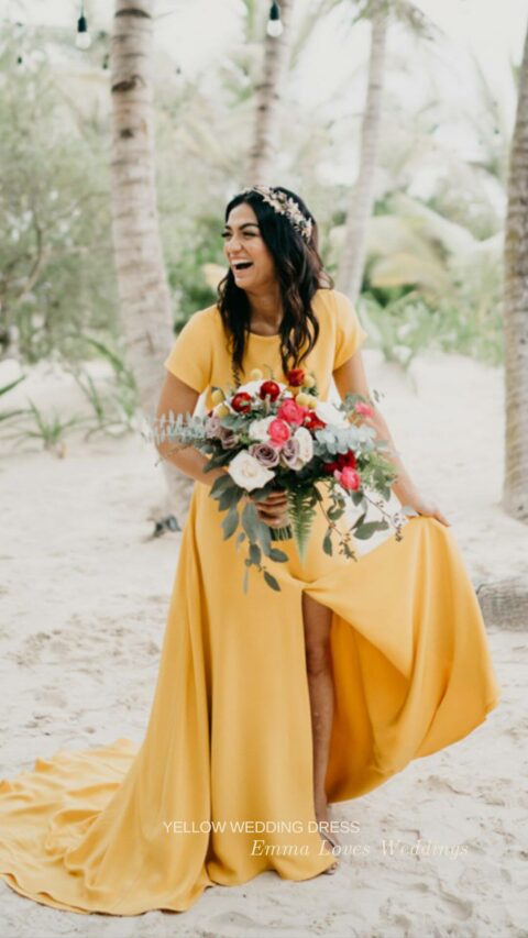 20 Beautiful Yellow Wedding Dresses Every Bride Would Love To Wear