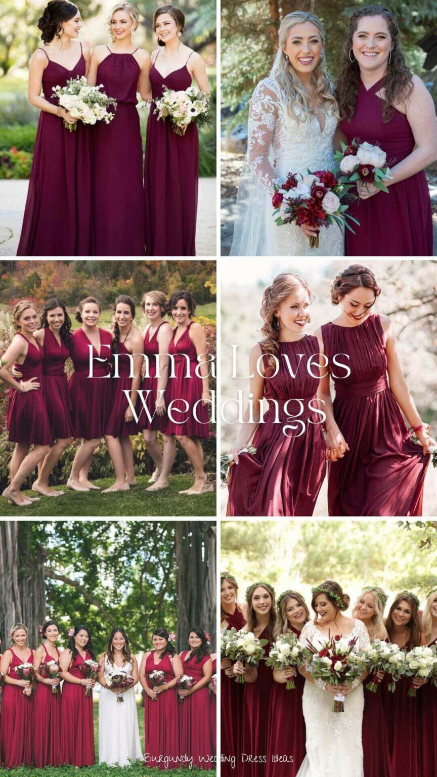 ️ 25+ Best Burgundy Wedding Dresses Ideas For Bridesmaids - Emma Loves ...