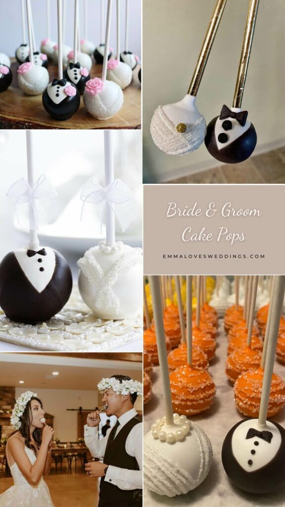 Bride Groom Cake Pops Ideas