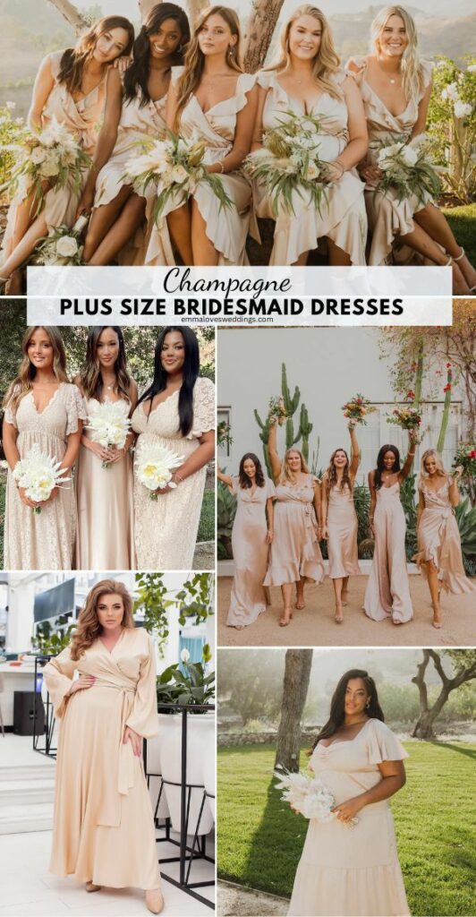 Plus size Champagne bridesmaid dresses Ideas