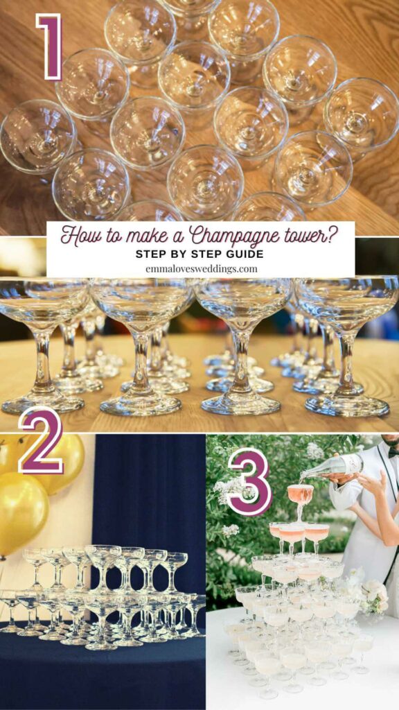How to Make a Champagne Tower Step by step guide