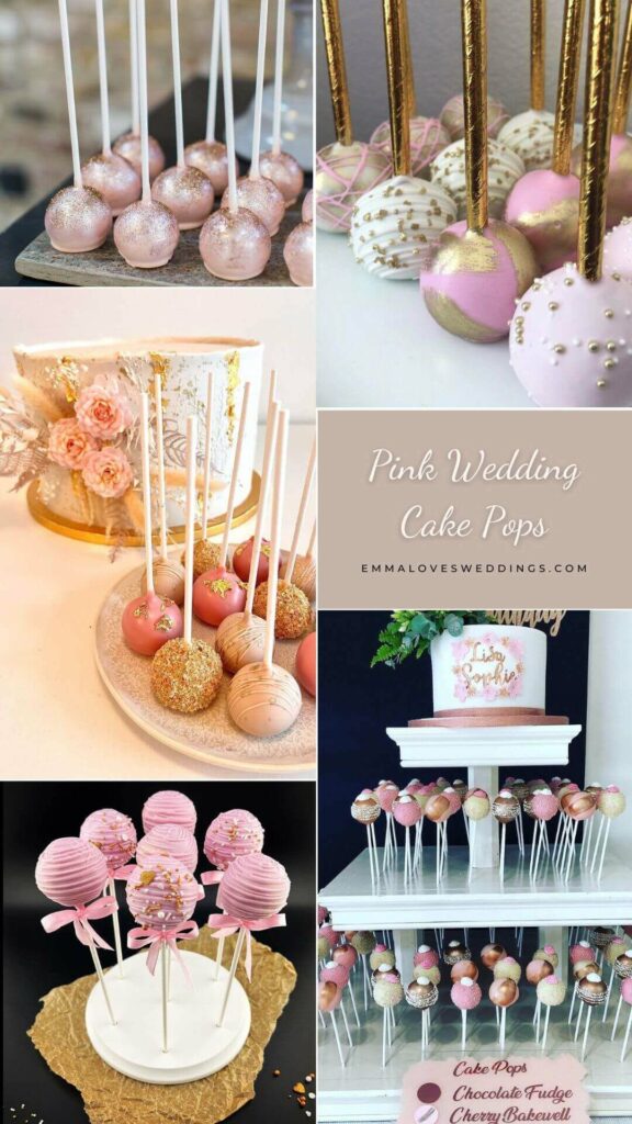 Pink Wedding Cake Pops Ideas