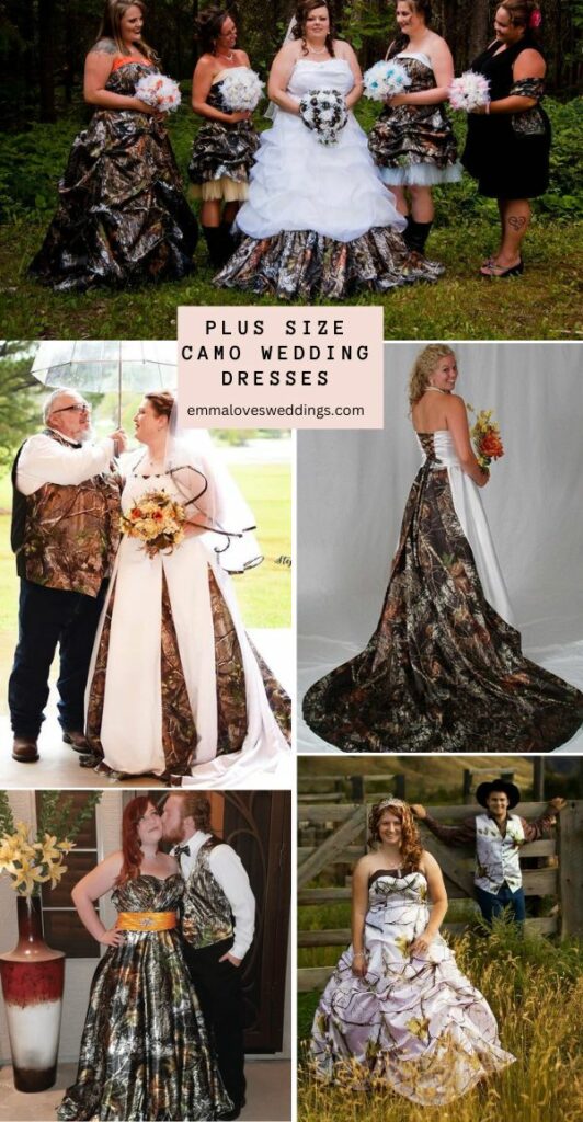 Plus size Camo Wedding Dress Ideas