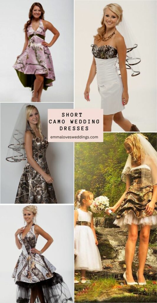 Short Camo Wedding Dress Ideas