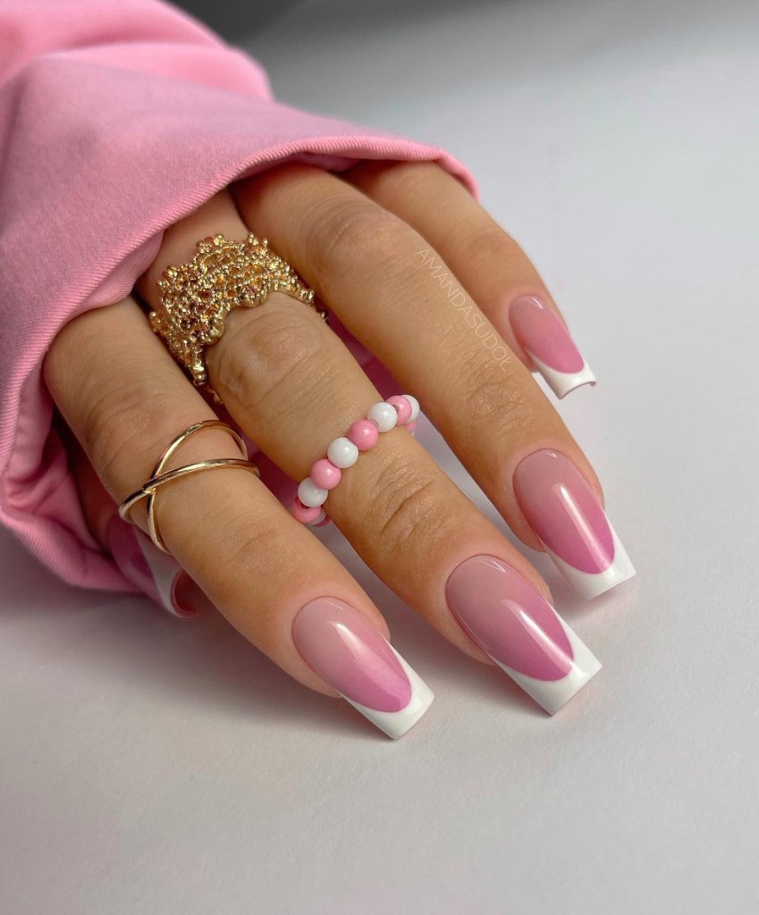 These beautiful French ombre wedding nails are ideal for both formal and casual occasions.