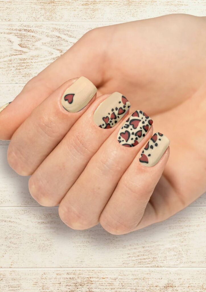 This Valentine's Day, try this boho-inspired wrap nail design for the easiest and cheapest at-home manicure you've ever had.