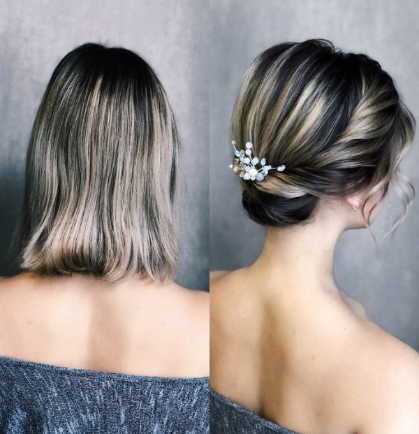 This chic short wedding hairdo is surprisingly simple to achieve with only a few tips and the appropriate steps.