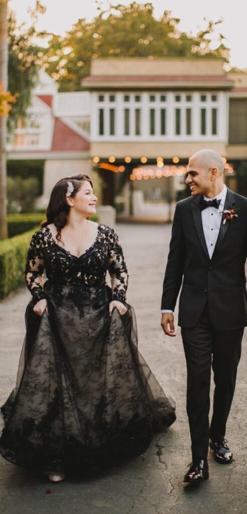 A breathtaking fusion of elegance and inclusivity this stunning plus size lace black wedding dress is a modern day fairytale come to life